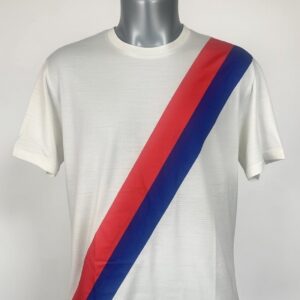 Manchester City FC Away Retro Football Shirt 1972-1974 red and black striped jersey